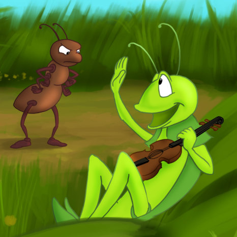 The Ant And The Grasshopper - Children Story by Tales with GiGi